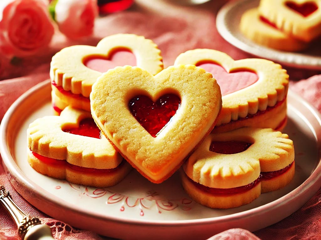 Shortbread Cookies for Valentine's Day